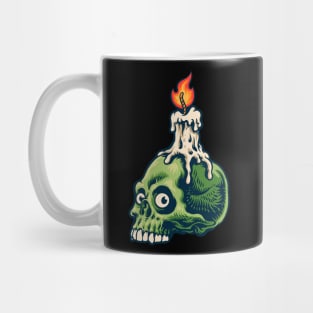 halloween character candle skull Mug